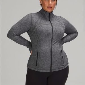 Lululemon Define Heathered Black Gray Zip Athletic Jacket Size 6